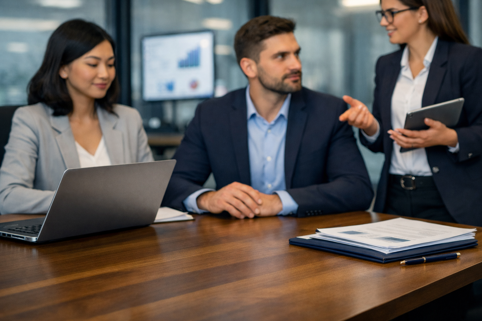 Pertemuan bisnis di ruang kantor